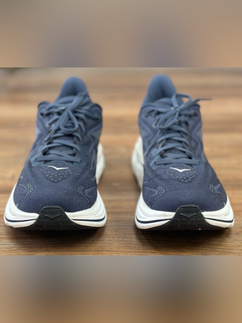 HOKA Clifton 10 Men’s Running Shoes Navy White Size 13D Road Running - Picture 5 of 11